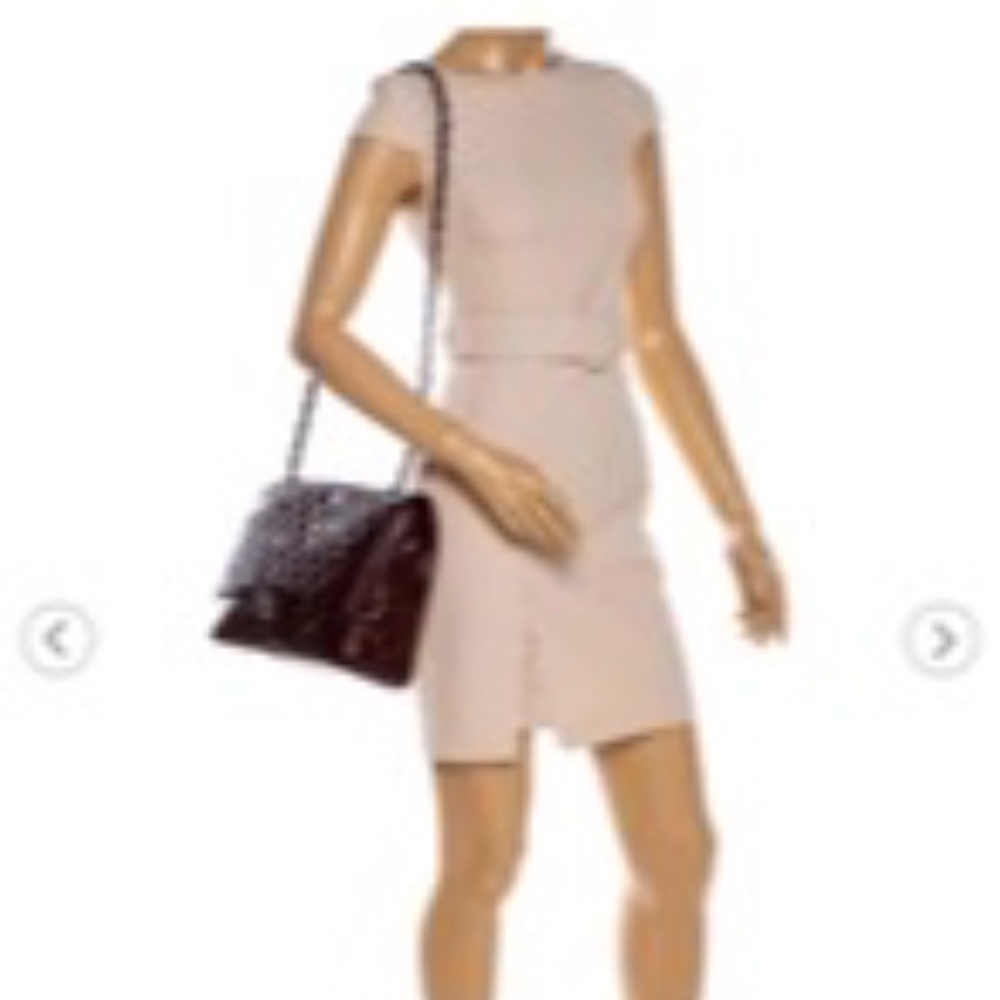 Chanel Burgundy Quilted Patent Leather Maxi Classic Single Flap Bag - Picture 12 of 16